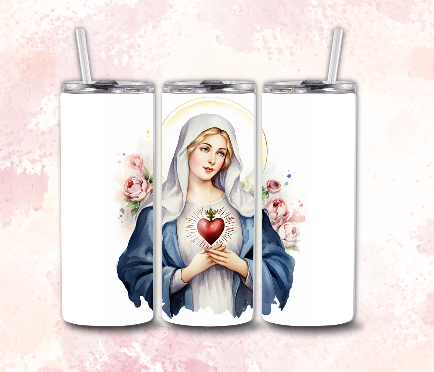 Virgin Mary Immaculate Heart 1 - 20oz Skinny Tumblers