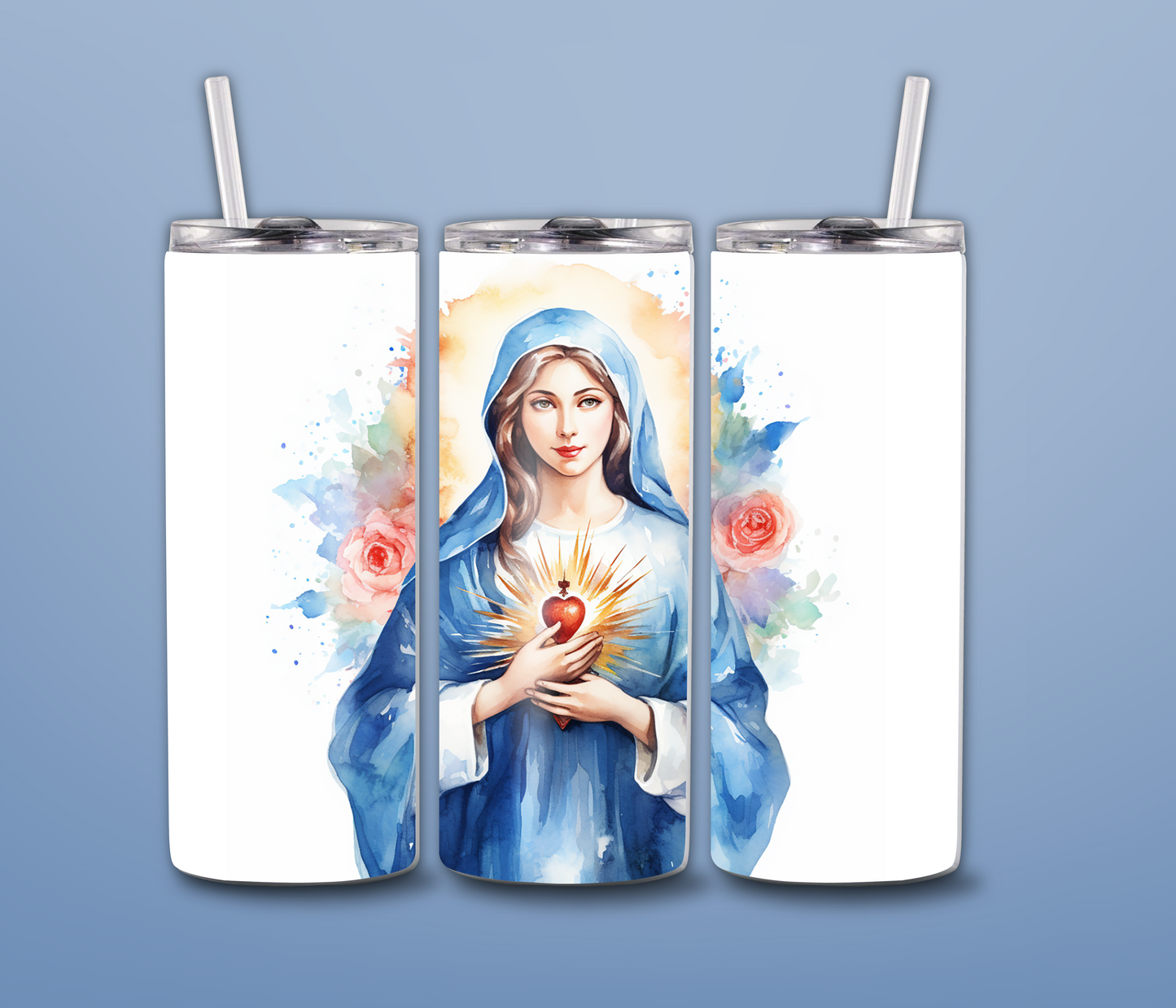 Virgin Mary Immaculate Heart 2 - 20oz Skinny Tumblers