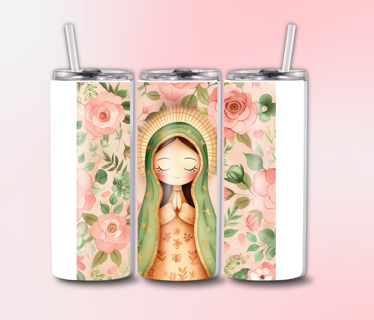 Our Lady of Guadalupe 4 - 20oz Skinny Tumblers