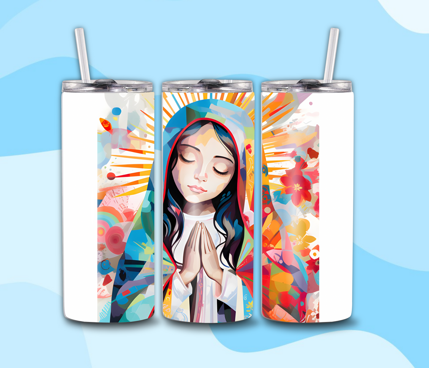 Virgin Mary Girl 1 - 20oz Skinny Tumblers