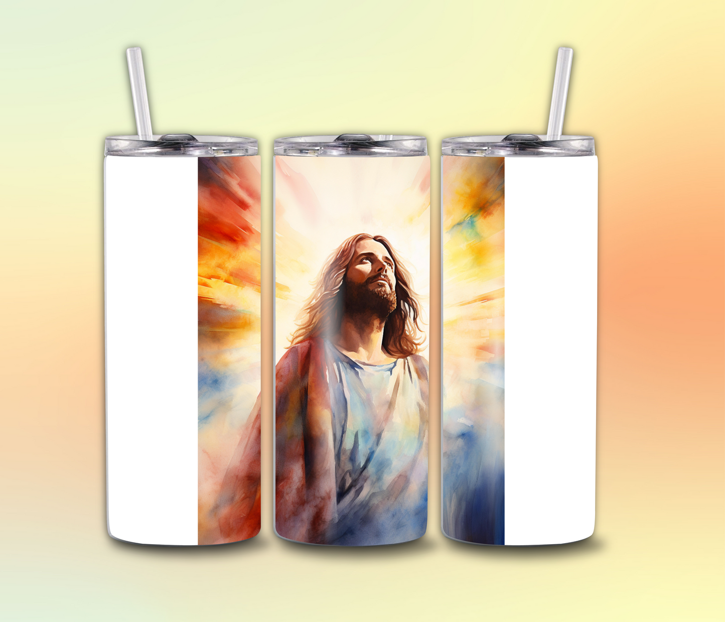 Jesus in Colors 1 - 20oz Skinny Tumblers