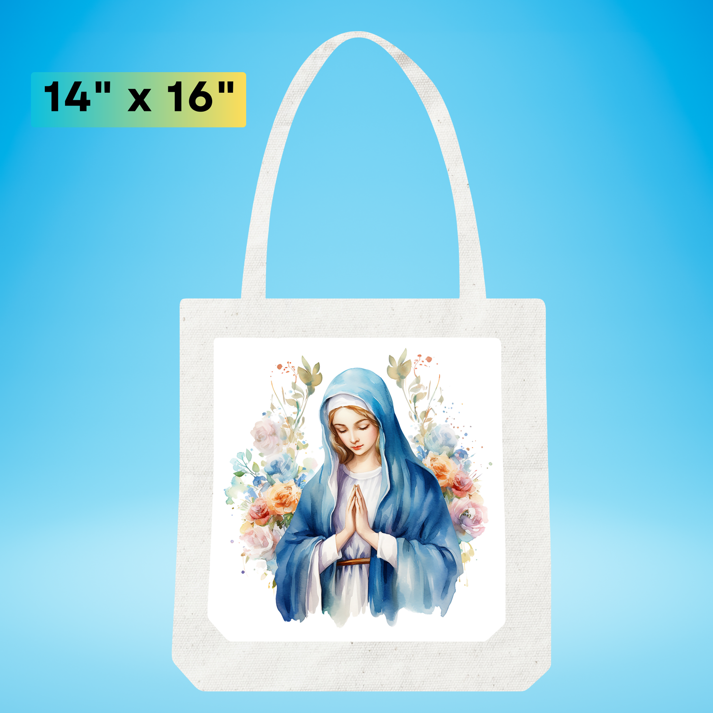 Tote Virgin Mary Praying Hands 1